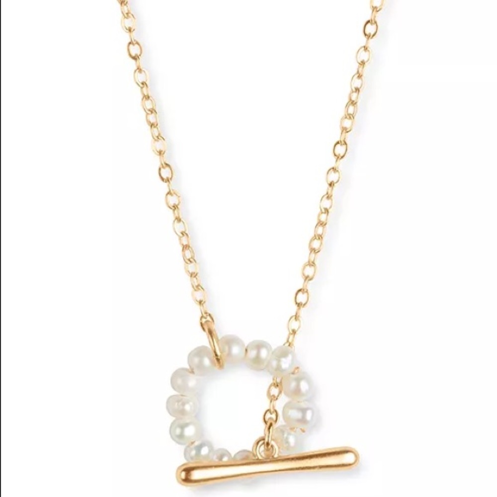 Lucky Brand Pearl Lariat Necklace